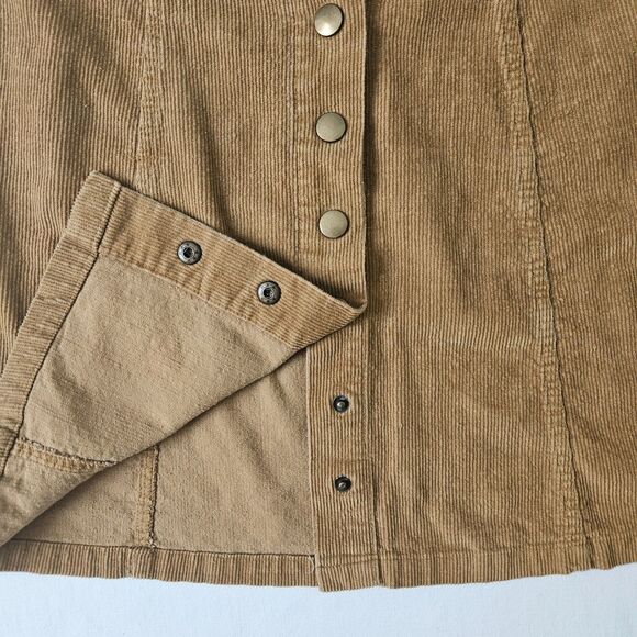 WISHLIST Brown Corduroy Mini Skirt Size Girls Junior Large - Picture 4 of 6